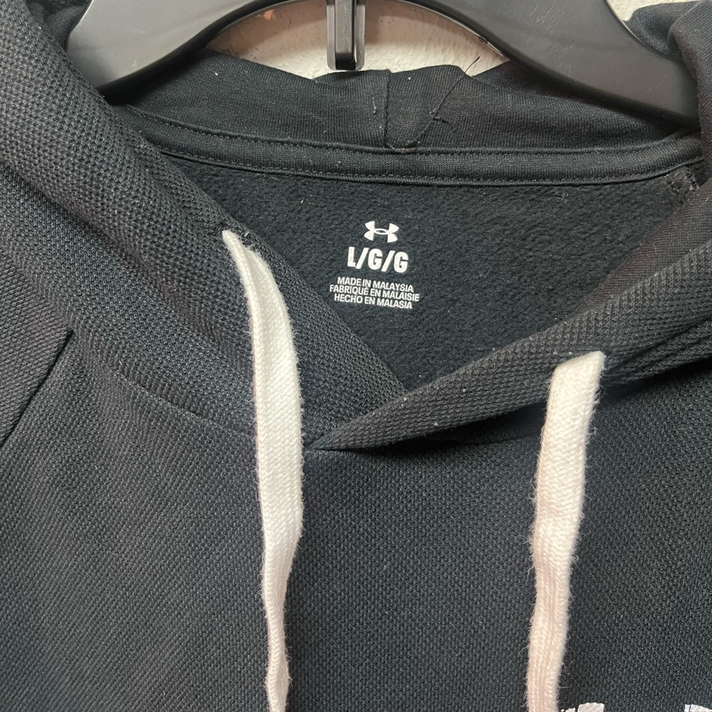 Under Armour Black Hoodie with White Accents - Picture 3 of 5
